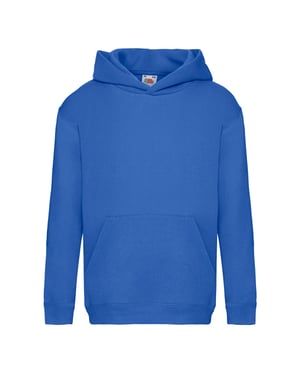Fruit Of The Loom Kinder Unisex Premium 70/30 Sweatshirt met Capuchon / Hoodie (Royaal Blauw)
