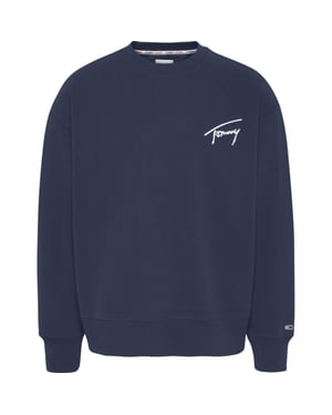 Tommy Jeans Tröjor Signature Crew Tröja Blå