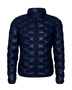 Men's Puffer Quilted Bomber Leather Jacket - Recife