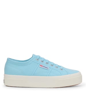 Superga Dames/Dames 2740 Veterschoenen (Kristal Azul/Avorio)