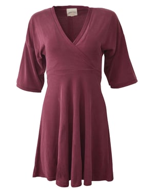 Midi Sleeve V Neck Wrap Dress