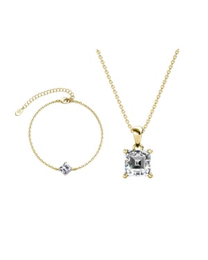 Simple Square Calle Set - guld och kristall