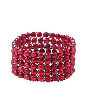 Armband 5 Rijen Echte Zoetwaterparels - 4 mm