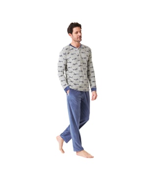 Långärmad pyjamas för män JJBDP5300