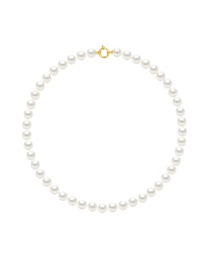 DIADEMA - Necklace - Real Freshwater Pearls - Yellow Gold