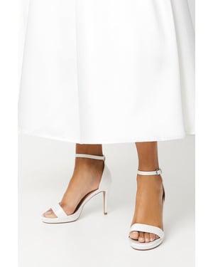 Talia Bridal Satin Platform Heeled Sandals