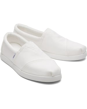 TOMS Alpargata Forward 100% Cotton Men's White Espadrilles