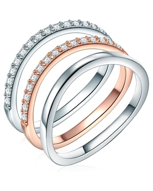 Rafaela Donata Female Sterling Silver Set (Ring 3er)