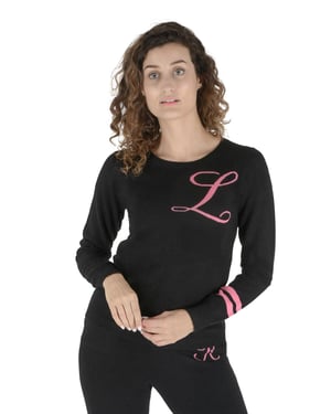 Crown Of Edinburgh Cashmere Crew Neck Sweater Stockbridge Black L