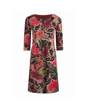 Weird Fish Dames/Dames Starshine Abstract Floral Jersey Organic Jurk (Roze)