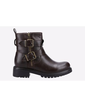 Divaz Sarah Vegan Zip Biker Boots Womens