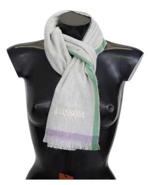 Missoni Mannen Beige 100% Kasjmier Unisex Wrap Sjaal