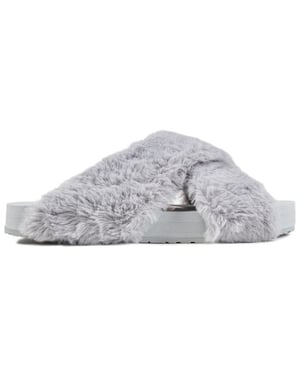 Toms Pantoffel 10016798 susie eva mid grey faux fur