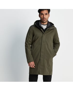 Glenton Mens Long Waterproof Jacket Moss Green