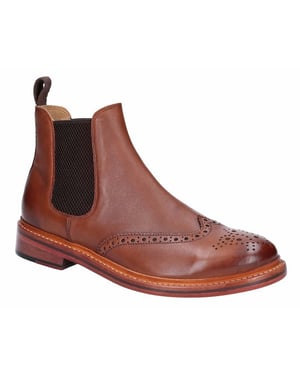 Cotwold Mens Siddington Leder Elasticated Dress Boot (Bruin)