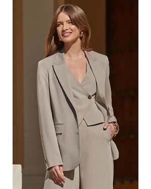 Natural Longline Blazer