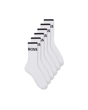 BOSS 6 Pack Men's Stripe Sock