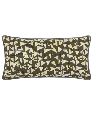 Hoem City Geometric Piped Cushion