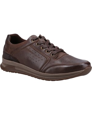 Hush Puppies Heren Joseph Leren Trainers (Lichtbruin)