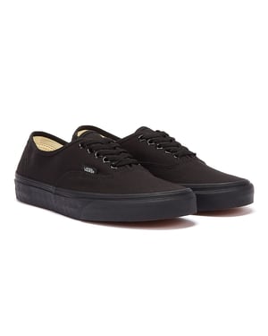 Vans Authentic Unisex True Black Canvas Skate Trainers