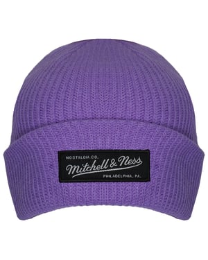 Mitchell & Ness Box Logo Heren Paars Knit Beanie