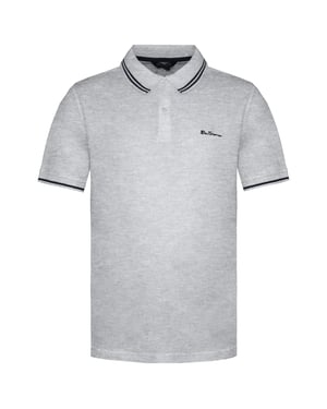 Ben Sherman Wide Twin Tipped Herr Polotröja, Grå