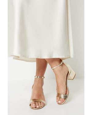 Thelma Ankle Strap Medium Block Heeled Sandals