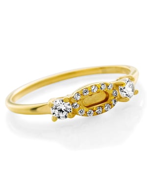 Orphelia 'Lily' Dames 925 Sterling Zilveren Ring - Goud ZR-7582/G