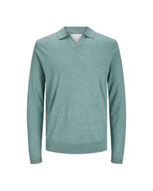 Jack & Jones Tröja Cigor Linne Split Neck Grön