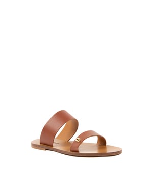 Dee Ocleppo Womens Flat Sandal Tan OC3501 VITELLO CUOIO