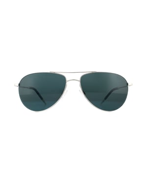Oliver Peoples Aviator unisex zilverblauw gepolariseerde zonnebril