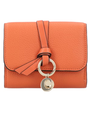 Chloé Liten Alphabet Tri-Fold Plånbok Orange