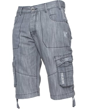 Enzo Mens Cargo Combat Denim Shorts