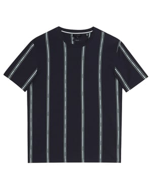 Ted Baker Amson Heren Navy Gestreept T-Shirt