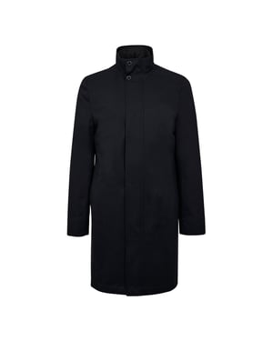 Men's Ted Baker Erolson Funnel Neck Coat in Navy
