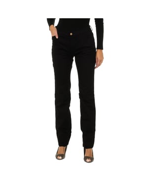 Lange broek van stretchstof 6Y5J85-5DXIZ vrouw