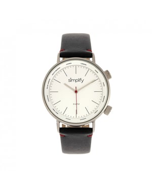Simplify The 3300 Leather-Band Watch