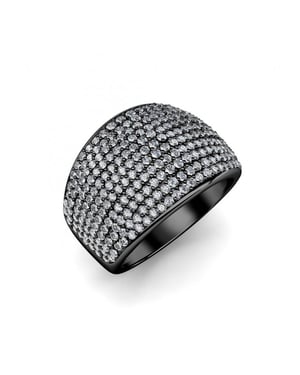 Glamour metallring - silver och grå