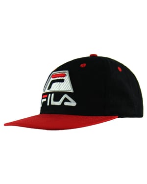 Fila Logo Mannen Zwarte/Rode Pet