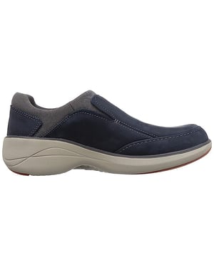 Clarks Un Rise Step Mens Blue Boat Shoes