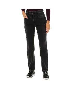 Dames lange stretch denim broek 6Y5J14-5D26Z