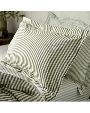 Yard Hebden Mélange Stripe Cotton Pillowcase Pair