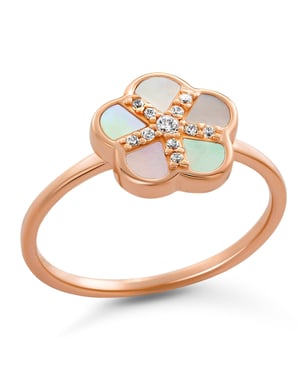 Orphelia 'Daisy' Dames 925 Sterling Zilveren Ring - Roze ZR-7585/RG