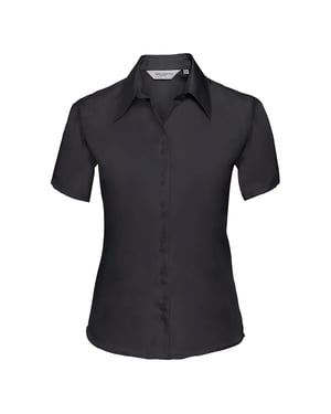 Russell Collection Womens/Ladies Ultimate Non-Iron Short-Sleeved Shirt (Black)
