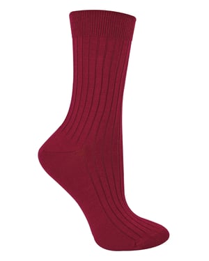 Womens Merino Wool Socks | Steven | Thick Outdoor Boot Socks for Ladies - Burgundy