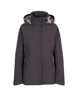 Trespass Dames/Dames Frosty Gewatteerde Waterdichte Jas (Zwart)