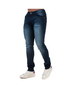 Men's Duck and Cover Maylead Dark Wash Slim Fit Jeans in Dark Blue
