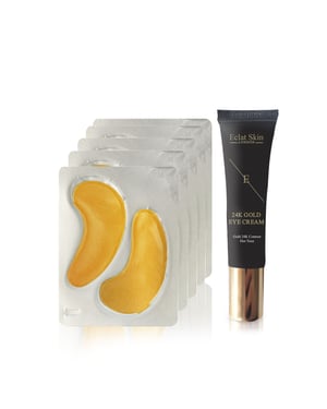 Under Eye Cream 24K Gold + Collagen Gold Under Eye Patch 24K Gold - 5 x 2 Pads