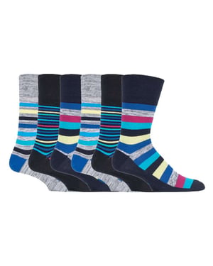 Gentle Grip - 6 Pairs Mens Gentle Grip Non Elastic Socks - MGG563