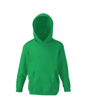 Fruit Of The Loom Kids Unisex Classic 80/20 Hoodie (Kelly Groen)